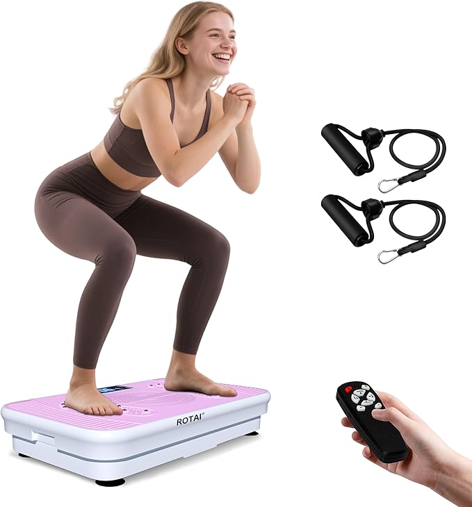 Shake Plate Vibration Exercise Machine for Lymphatic Drainage Massager & Weight Loss, 400 lbs Capacity Whole Body Vibrating Plate Workout for Women and Men-Ruum Studio Home