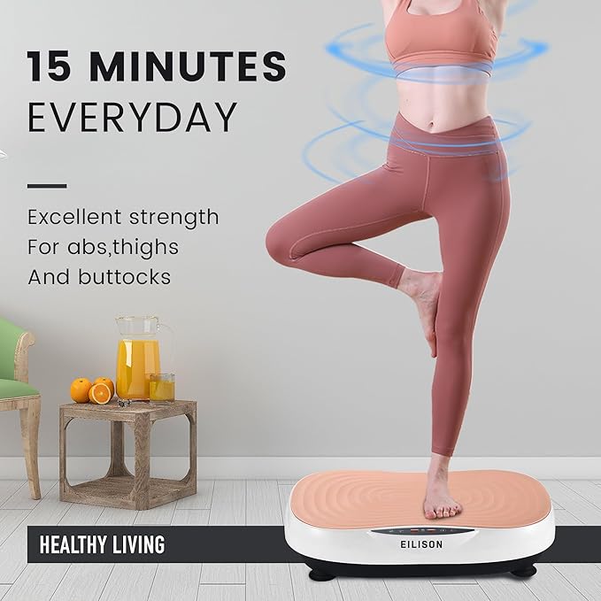 EILISON Glory Vibration Plate Exercise Machine - Whole Body Workout Vibration Fitness Platform Equipment for Home & Travel Workout, Weight Loss, Toning & Wellness-Ruum Studio Home
