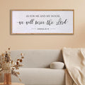 As for Me and My House We Will Serve the Lord Wall Decor - 40" x 15" Large Rustic Family Living Room Wood Framed Home Sign Joshua 24 15 Christian Bible Verse Plaque Hanging Wall Art(Wood)-Ruum Studio Home