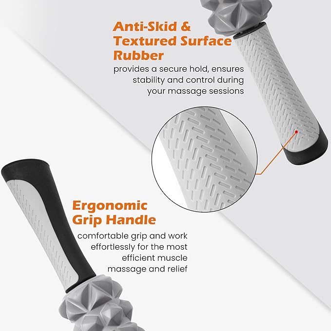 KITWILD Muscle Roller Stick, Massage Roller Stick for Athletes, Body Massage Stick for Muscles Deep Tissue, Muscle Relaxation Roller for Physical Therapy, Myofascial Release, and Yoga Therapy-Ruum Studio Home