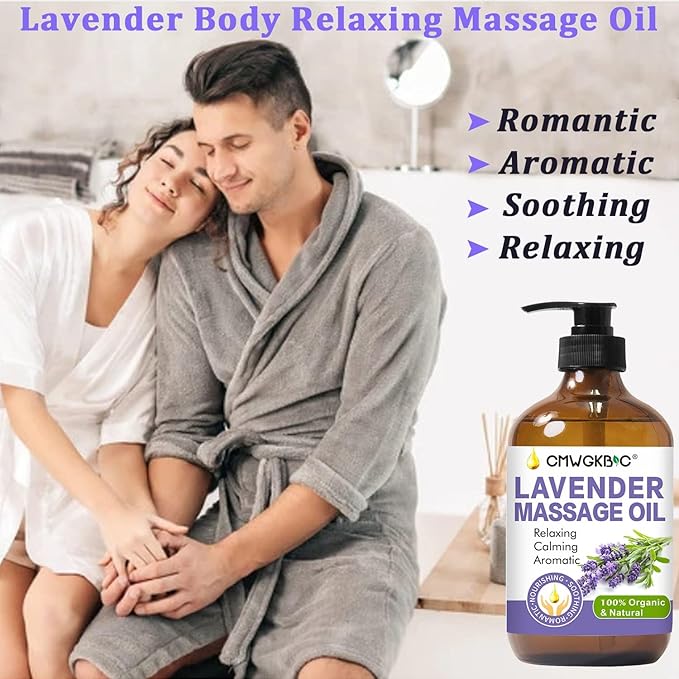 Massage Oil for Massage Therapy,Lymphatic Drainage-Ginger Oil Sore Muscle Arnica Oil &Lavender Oil Relaxing Massage Oils for Date Night,Massage Ball,Fathers Day Gift for Husband,Men, Gifts for Him Her-Ruum Studio Home