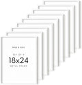 HAUS AND HUES 18x24 White Metal Picture Frames - Features Premium Aluminum, Vertical & Horizontal Hang, Shatterproof Plexiglass - Ideal for Home, Room, Office (18x24 in, White, Set of 9)-Ruum Studio Home