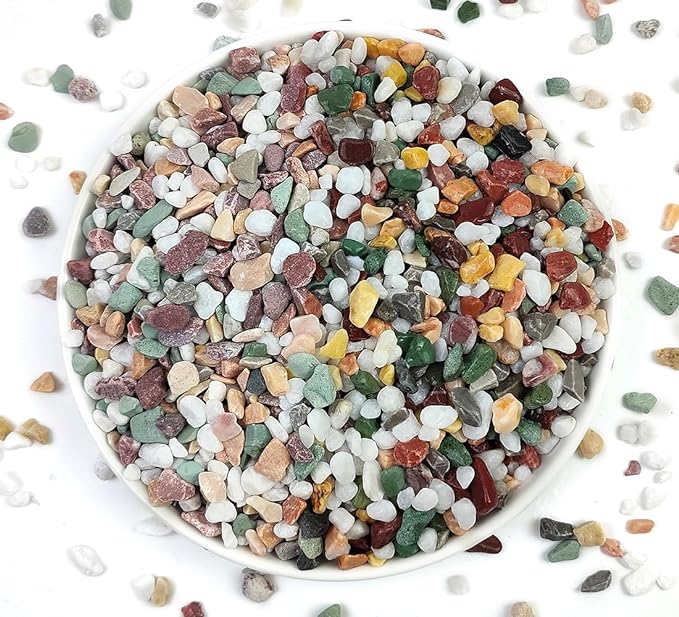 2LB Succulent and Cactus Gravel Pebbles, 1/5 Inch Natural Decorative Polished Stones, River Rocks for Vases Gardening Indoor and Outdoor Decorative Rocks, Colorful-Ruum Studio Home