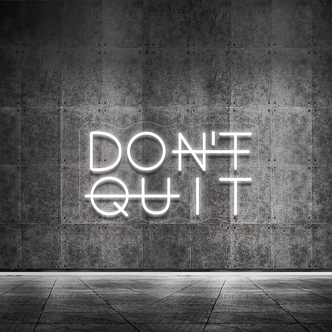 Don't Quit LED Neon Sign for Wall Decor, DO IT Neon Lights Party Decorations, USB Powered Switch Lighting Adjustable for Office, Gym, Man Cave, Gamer Room Decor-Ruum Studio Home