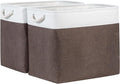 Bidtakay Baskets for Organizing Set of 2 Extra Large Fabric Storage Bins 17x12x15 in Collapsible Laundry Baskets Blanket Basket with Soft Handles Rustic Decorative Stair Basket Dog Toy Bins-Ruum Studio Home
