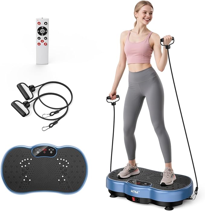 Vibration Plate Exercise Machine - 300 lbs Weight Capacity, 120 Speed Levels, 9 Workout Modes for Home Fitness, Muscle Toning & Weight Loss-Ruum Studio Home