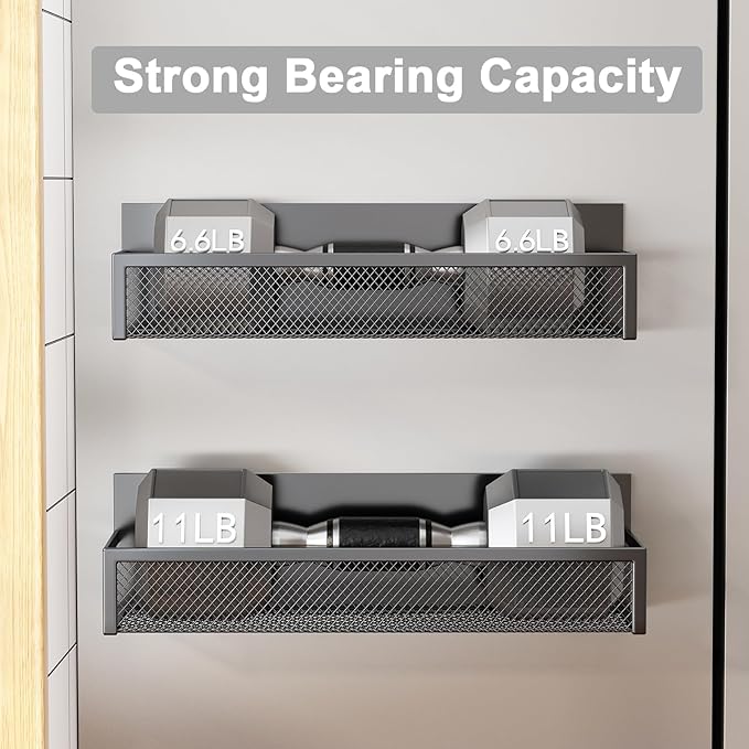 Magnetic Spice Rack for Refrigerator, 2 Pack Magnetic Shelf, Fridge Magnet Organizer with Moveable 4 Hooks, Magnetic Fridge Shelf for Kitchen Organization and Storage (2 Pack)-Ruum Studio Home