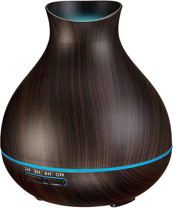 BZseed Aromatherapy Essential Oil Diffuser, 550ml Ultrasonic Fragrant Oil Large Room Humidifier, Diffusers for Home with Timer and Waterless Auto-Off, 7 Color LED Lights,Cool Mist Humidifiers-Ruum Studio Home