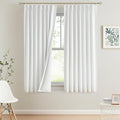 Vision Home White Pinch Pleated Full Blackout Curtains Thermal Insulated Window Curtains 72 inch for Living Room Bedroom Room Darkening Pinch Pleat Drapes with Hooks Back Tab 2 Panel 40" Wx72 L-Ruum Studio Home