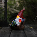 Solar Garden Gnomes Outdoor Statue with Solar Lights,7.1“ Figurine Lights Solar Garden Yard Decorations Outdoor Decorations for Patio,Yard,Lawn Ornament，Mom Gift Unique Housewarming Gifts-Ruum Studio Home