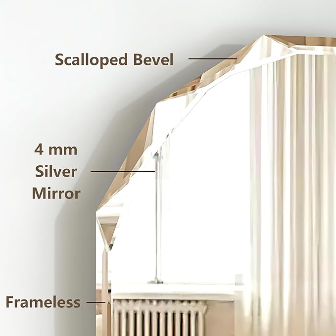 Bathroom Mirrors for Over Sink, Round Frameless Mirrors for Wall, 30x36 Inch Beveled Bathroom Mirror, Bathroom Vanity Circle Mirror for Bedroom Living Room Entryway Home Decor-Ruum Studio Home