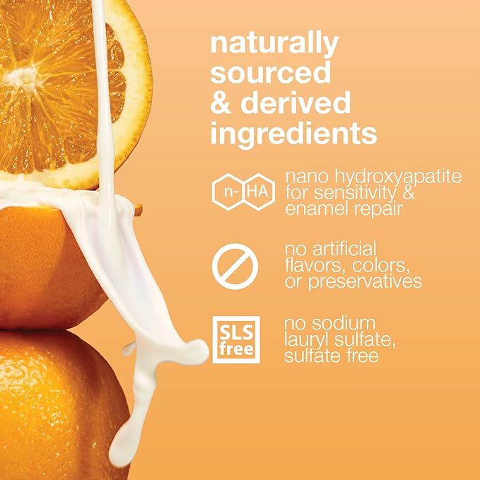 Davids Hydroxi Fluoride Free Nano Hydroxyapatite Toothpaste for Enamel Health & Whitening, Antiplaque, SLS Free, Kid Friendly Orange Vanilla Flavor, 4 oz, Made in USA-Ruum Studio Home