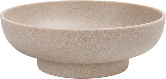 Large Decorative Bowl, Modern Handicraft Resin Bowls for Home Decor, Decorative Fruit Bowl for Kitchen Counter, Stylish Key Bowl for Entry Table, Artificial Stone Resin Beige-Ruum Studio Home