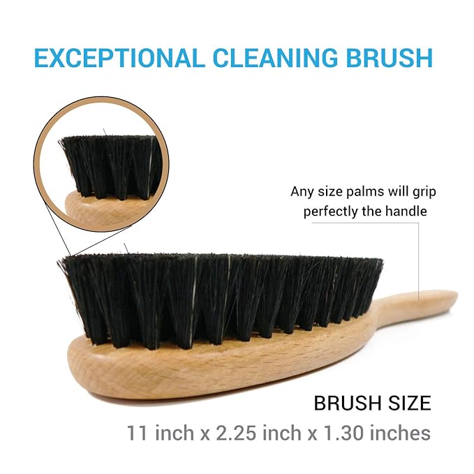 Valentino Garemi Cleaning Brush | Cloths, Fabric Furniture, Textile Drapes, Covers, Hats | Remove & Eliminate Dust, Pets Hair, Dandruff, Dry Stains | Made in Germany-Ruum Studio Home