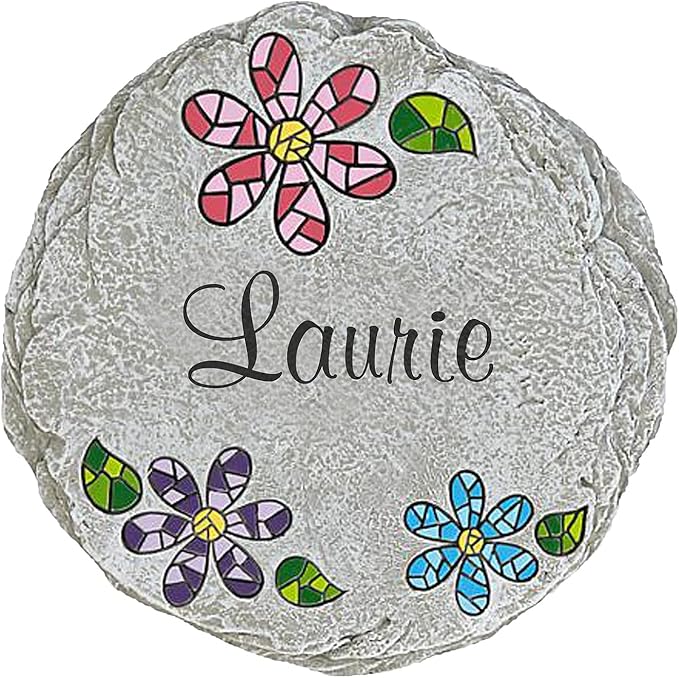 Let's Make Memories Personalized Mosaic Garden Stone - for Grandma, Mom – Small Stone - Personalize Message-Ruum Studio Home