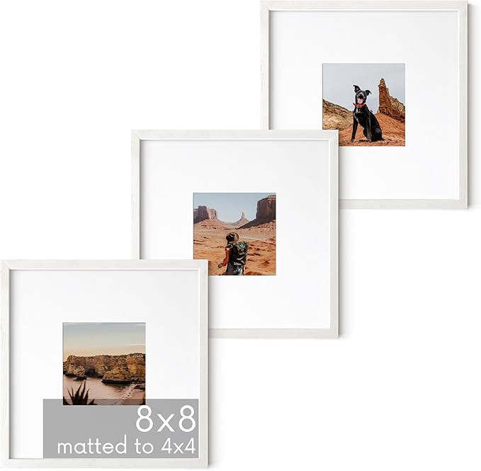 HAUS AND HUES White Square Frames Set of 3-8x8-Ruum Studio Home