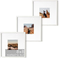 HAUS AND HUES White Square Frames Set of 3-8x8-Ruum Studio Home