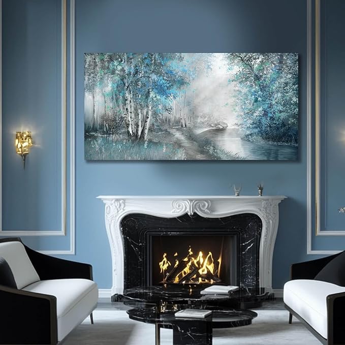 SOUGUAN Forest Pictures for Wall Canvas Art 30"x60" Plant Wall Decor Tree Artwork Painting Natural Decorations for Dining Room, Bedroom, Home Office, Kitchen-Ruum Studio Home