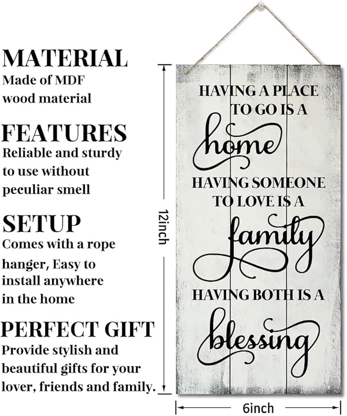 Having Somewhere to Go Decor Sign, Printed Wood Wall Art Sign, Housewarming Gifts, Funny Home Signs Decor, Hanging Wood Sign Home Decorative, Rustic Farmhouse Wood Sign Decor Wall Art 12x6 in-Ruum Studio Home