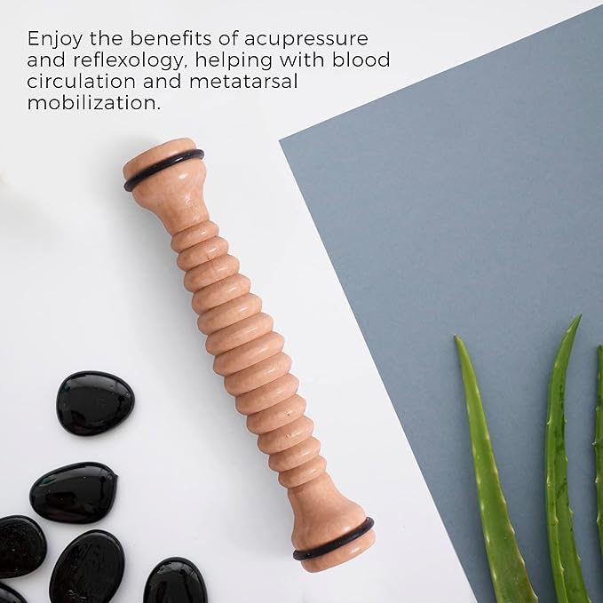 TOFL - Wooden Foot Massager - Natural Acupressure Reflexology Massage Roller for Relaxation and Stress Relief-Ruum Studio Home