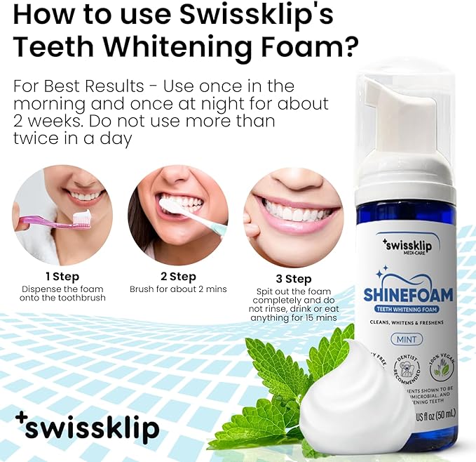 Swissklip Teeth Whitening Foam Toothpaste Also a Teeth Whitener in The Market I We Offer Best Teeth Whitening Products for Professional Teeth Whitening Kit (3)-Ruum Studio Home