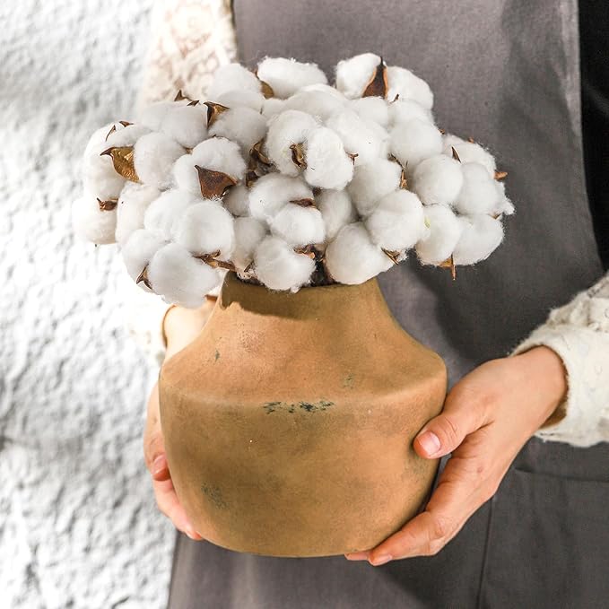 Mitt&Ditt Ceramic Flower Vase, 5.3 inch Pottery Farmhouse Rustic Vase, Handcrafted Weathered Vases, Small Flower Terracotta Vases for Home Decor, Living Room, Table, Shelf, Mantel-Ruum Studio Home