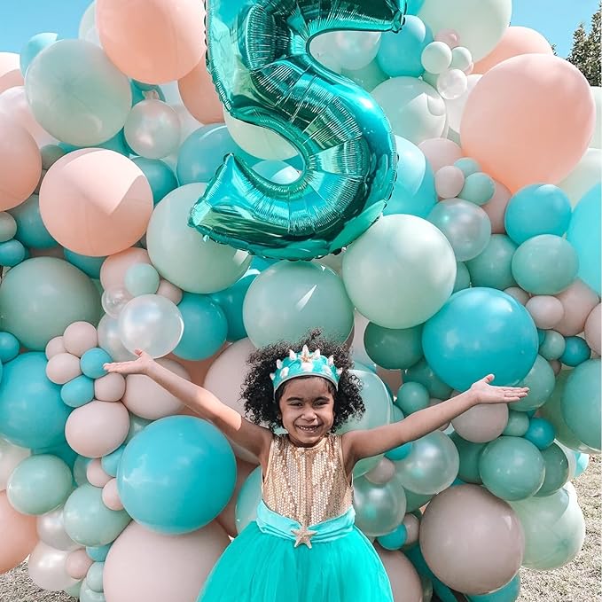 130pcs Teal Balloons Different Sizes 18" 12" 10" 5" Turquoise Blue Balloons for Boys Girls Baby Shower Wedding Anniversary Graduation Engagements Birthday Party Decorations-Ruum Studio Home