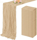 Sand 20 Pack 10FT Cheesecloth Table Runner 20 x 120 Inch Long Rustic Gauze Cheese Cloth Table Runner for Wedding Bridal Baby Shower Table Decorations Boho Fabric Sheer Birthday Party Table Decor-Ruum Studio Home