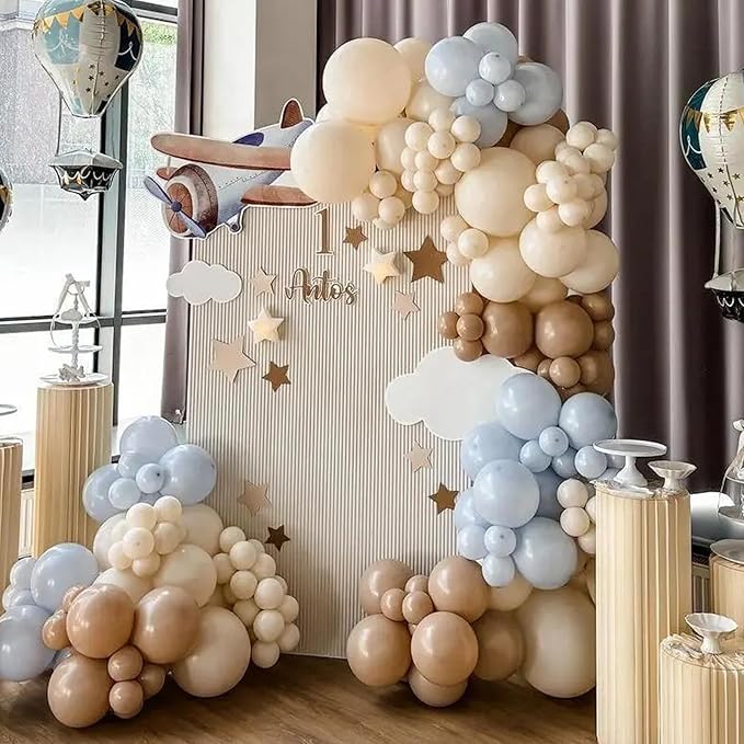 130pcs White Sand Balloons Different Sizes 18" 12" 10" 5" Off White Party Latex Balloons for Birthday Baby Shower Graduation Wedding Gender Reveal Anniversary Party Decorations-Ruum Studio Home
