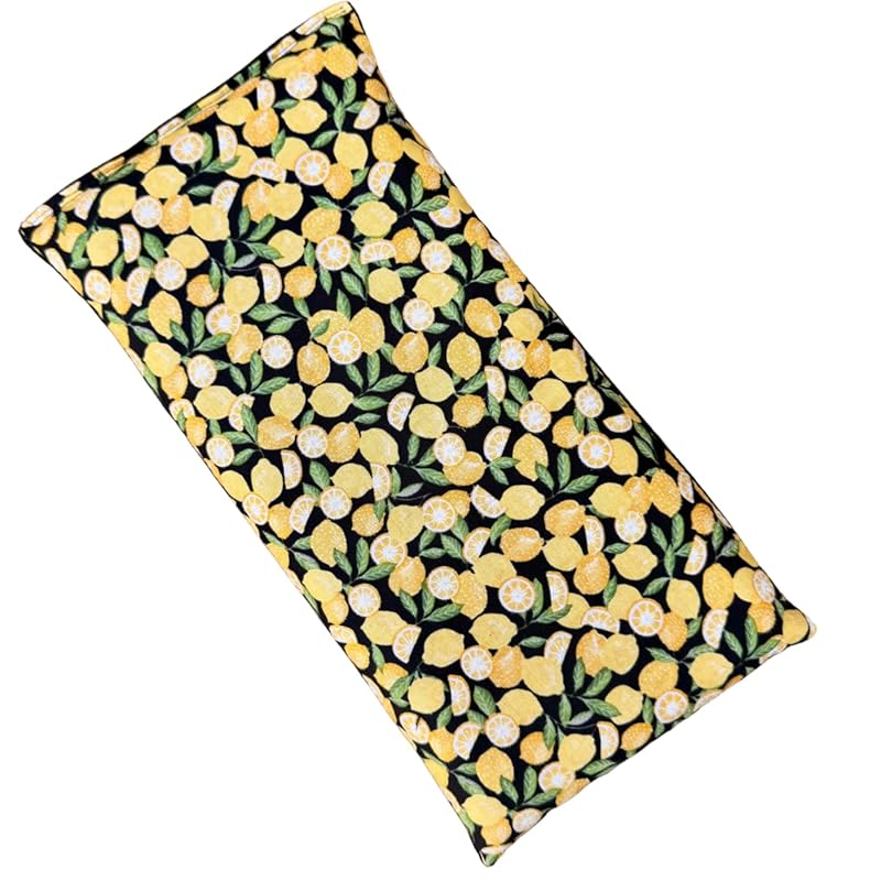 Large Microwave Heating Pad with Flax Seed, Scented or Unscented, Good For Back Pain or Cramps, Moist Heat Therapy or Ice Pack, Microwavable Bean Bag, 6" x 12" (Lemon, Peppermint & Chamomile)-Ruum Studio Home