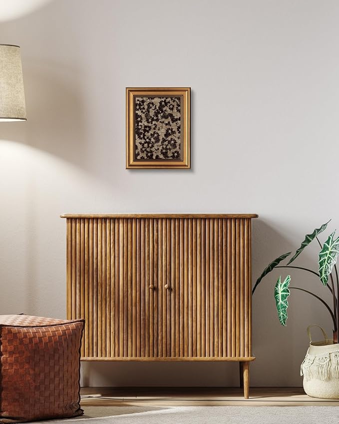 HUARCEY Gold Framed Vintage Wall Art for Living Room, Flowers Painting Prints Shelf Decor for Kitchen, Aesthetic Bedroom Wall Art, Christmas Gifts for Friends or Family (Crushed Flower - 8"x10")-Ruum Studio Home