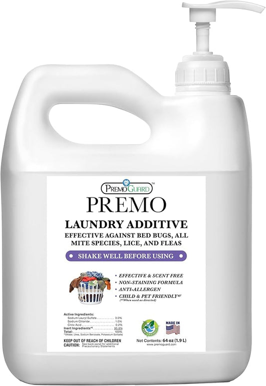 Premo Guard Bed Bug, Mite & Lice Laundry Detergent Additive 64 oz – Child & Pet Friendly – Stain & Odor Free – Best Natural Non-Toxin Treatment-Ruum Studio Home