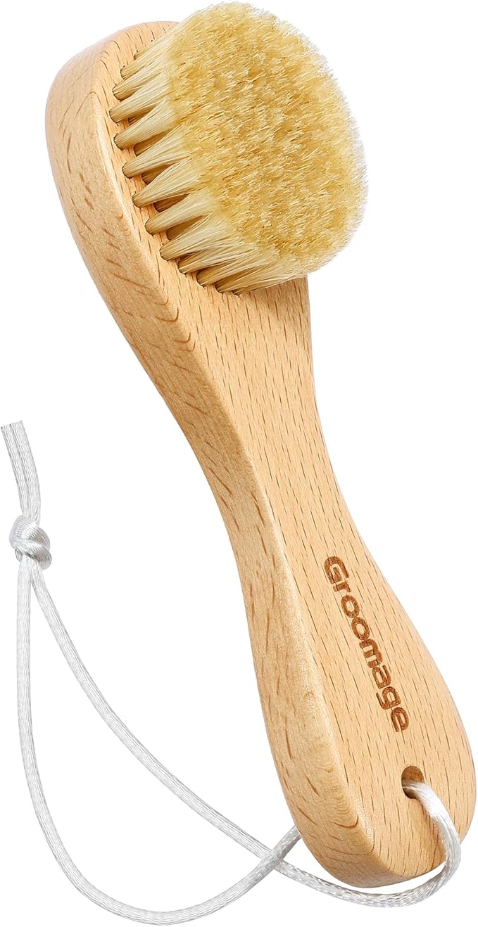 Laundry Stain Brush, Laundry Brush for Stains on Clothes, Dorm Room Essentials for College Students, Natural Boar Bristle Cleaning Brush, Fabrics Cleaning Brush for Clothes Without Damage-Ruum Studio Home