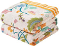 Boho Throw Blanket for Bed, 100% Cotton Soft Rustic Quilt Fall Blanket, 80" 90" Floral Printed Farmhouse Decor Bed Blankets, All Season Rustic Reversible Bohemian Throw Quilt-Ruum Studio Home