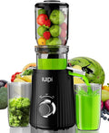Cold Press Juicer, Slow Masticating Juicer Machines for Whole Vegetable and Fruit, 4.3" Feed Chute, BPA Free, Quiet Easy Clean Juicer to Unlock Fresh & Nutritious Juices (Black)-Ruum Studio Home