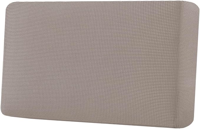 H.VERSAILTEX Super Stretch Individual Seat Cushion Covers Sofa Covers Couch Cushion Covers Slipcover Sets Thick Jacquard Textured Twill Fabric (1 Piece Loveseat Cushion Cover, Taupe)-Ruum Studio Home
