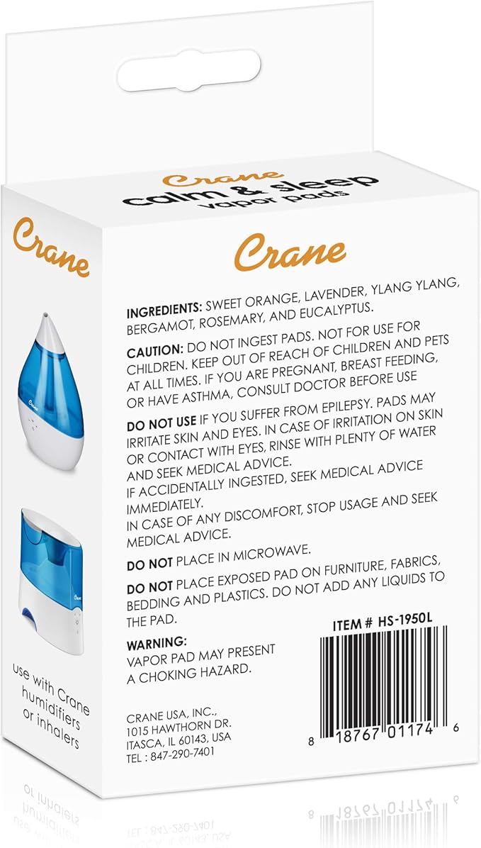 HealthSmart 500ML Essential Oil Diffuser, Humidifier and Aromatherapy Diffuser Bundle with Crane Lavender Orange Universal Vapor Pads, 12 Count-Ruum Studio Home