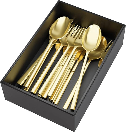 Black Bamboo Drawer Organizer - Silverware&Utensil Holder Organizer for Kitchen Drawers, Multi-Use Drawer Dividers Boxes for Bathroom Counter，Cabinet, Garage, Office Desk, Makeup, Jewelry (9"6"2.5")-Ruum Studio Home