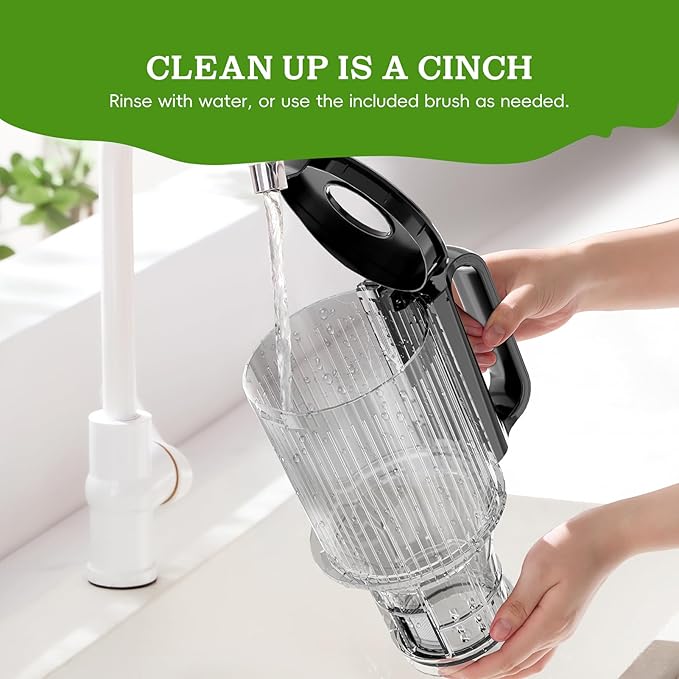 Cold Press Juicer, Juicer Machines with 4.35'' Wide Feed Chute, Stainless Steel Masticating Juicers Easy to Clean, Ergonomic Operational Panel Design, High Juice Yield, Gray Knob-Ruum Studio Home