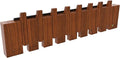 Wall Mounted Piano Key Hanger | Flip Style Hook | Entrance Wall Art Hook, Made of Oak Wood (3 Times Painted, 4 Times Polished) (LED Walnut, 8Hooks)-Ruum Studio Home