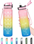 Enerbone Water Bottle, Leakproof BPA & Toxic Free, Motivational Water Bottle with Times to Drink and Straw, Fitness Sports Water Bottle with Strap for Office, Gym, Outdoor Sports-Ruum Studio Home
