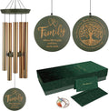 Wind Chimes for Outside, Large Outdoor Windchimes with Engraved Tree of Life, Premium Tuned Metal Chimes for Mother/Grandma, Home & Garden Decor with Soothing Tone-Ruum Studio Home