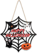 Halloween Party decorations - Welcome Sign for Front Door,Rustic Round Wood Wreaths for Outdoor Outside,Spider Web Garland Porch Ghost Decor for Party Favors Supplies | Halloween Decor for Wall Indoor-Ruum Studio Home