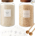 2 PCS Large Glass Jar with Airtight Lid, Glass Food Storage Jars for Tea,Spice,Cereal, Egg,Flour,Coffee and More(98 FL OZ/2800 ml)-Ruum Studio Home