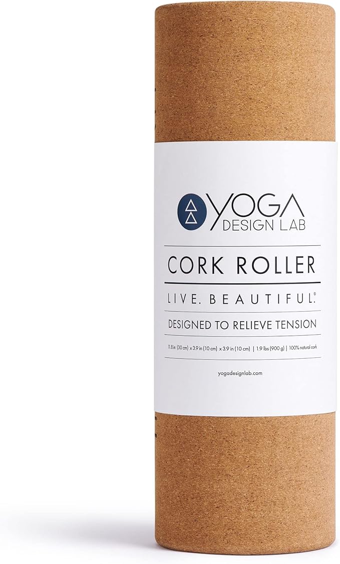 Yoga Design LAB | The Cork Roller | Release Tight Muscles, Improve Circulation, Decrease Soreness, Massages Tissue | Ideal for All Areas of The Body arms, Legs, Back | Travel Friendly (Mandala Tonal)-Ruum Studio Home