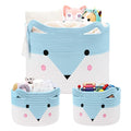Large Baby Basket Toy Storage 3 Pack, (20"x13.8") Woven Baby Laundry Basket Blanket Basket, Stuffed Animal Storage, Baby Gift Basket Empty, Toy Basket for Kids, Dog, Cat.-Ruum Studio Home