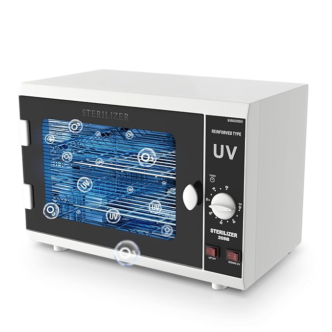 UV Sanitizer Cabinet. Dual Lamp UV Light Sanitizer Box with Timer Setting, Suitable for Cleaning of Various Items-Ruum Studio Home