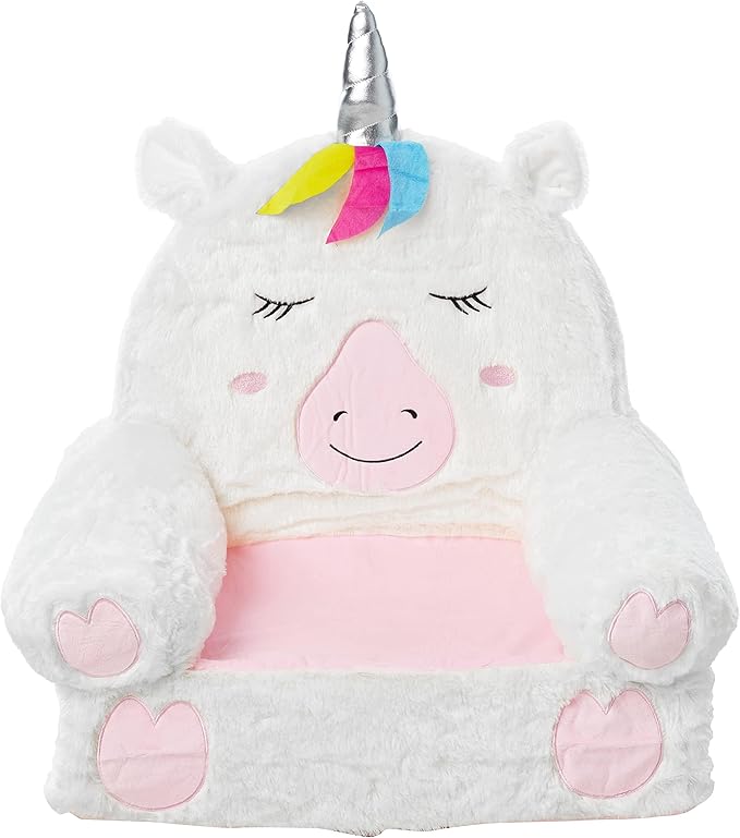 Amazon Basics Children's Plush Toddler Chair, Unicorn, Medium, Multicolor-Ruum Studio Home