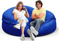 Bean Bag Chair for Adults 4FT,Soft Removable Cover for Teens/Girls Bedroom,Fluffy Giant Round Floor Beanbag Lounger Chairs (No Filler,Sapphire)-Ruum Studio Home