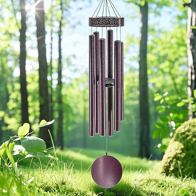 Large Wind Chimes with 6 Heavy Tubes for Outside Deep Tone - 48" Wind Chimes Outdoor Clearance, Deep Tone, Windchimes Outdoors, Memorial, Sympathy Gift, Garden Patio Yard, Home Decorate-Bronze-Ruum Studio Home